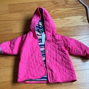 First Impressions Bright Pink Quilted Puffer Jacket
